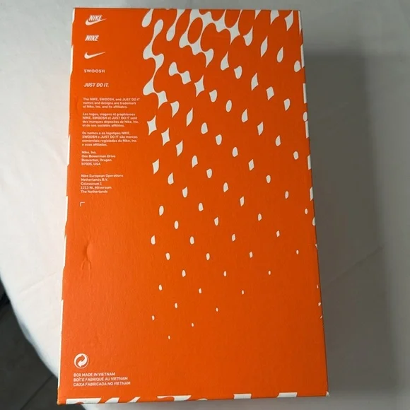 EMPTY NIKE SHOE BOX - ORANGE RENEW NIKE BOX Size 7.5 (EMPTY SHOE BOX NO SHOES) - Picture 5 of 5